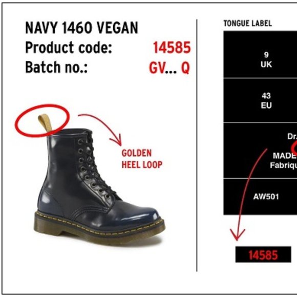 Dr Martens VEGAN RECALL  INFO on What to do! - Picture 3 of 7
